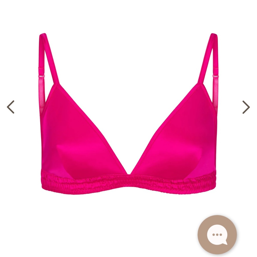 Skims Woven Shine Triangle Bralette